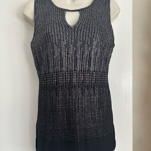 Black Sleeveless Knit Top